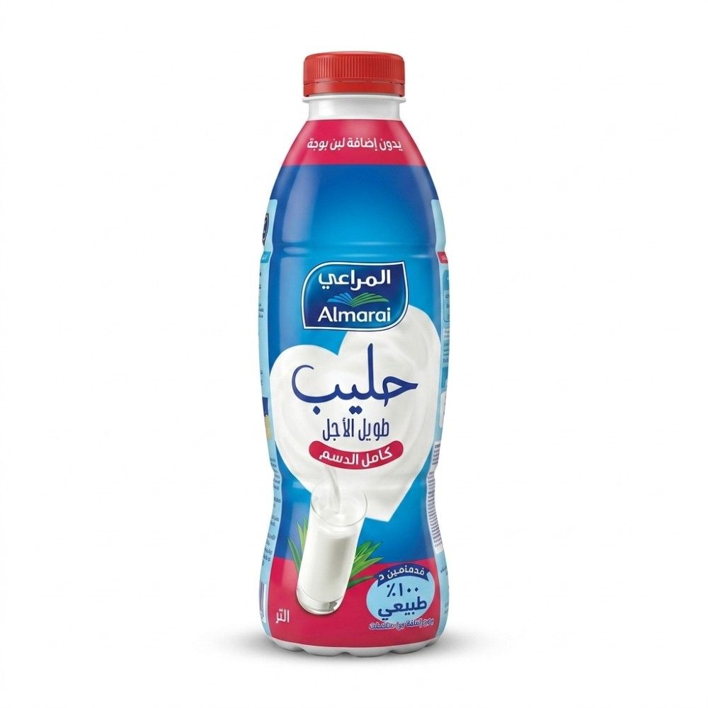 حليب طويل الأجل كامل الدسم من المراعي - ١ لتر 